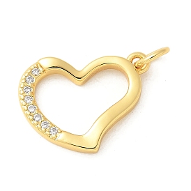 Латунные микро проложить кубического циркония подвески, без кадмия, без никеля и без свинца, сердце прелести, с целью перехода в кольце