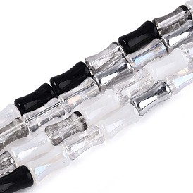 Стеклянные бусины с гальваническим покрытием , бамбук