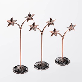 3 шт железа серьги отображает наборы, дисплей ювелирных изделий стойки, ювелирные изделия стенд дерево