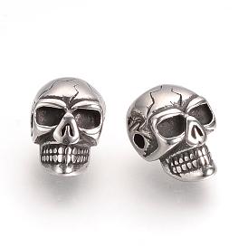 304 Stainless Steel Beads, Skull
