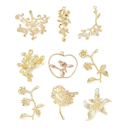 Латунные подвески, реальный 18 k позолоченный