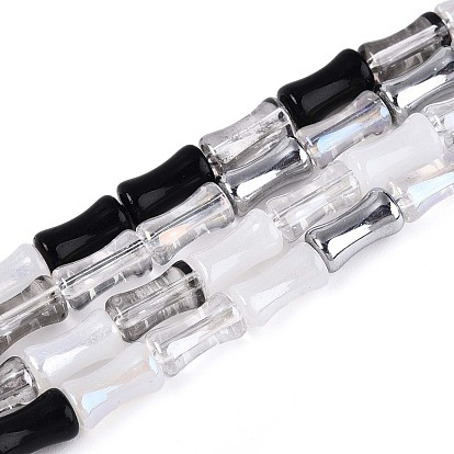 Стеклянные бусины с гальваническим покрытием , бамбук