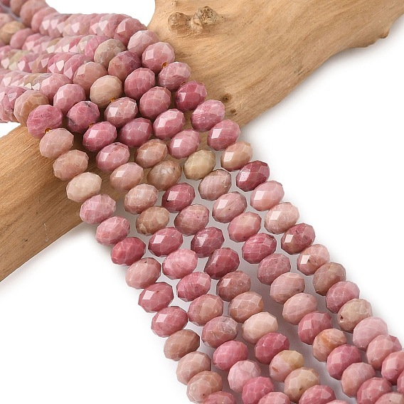 Естественно родонит шарик нити, граненые, рондель