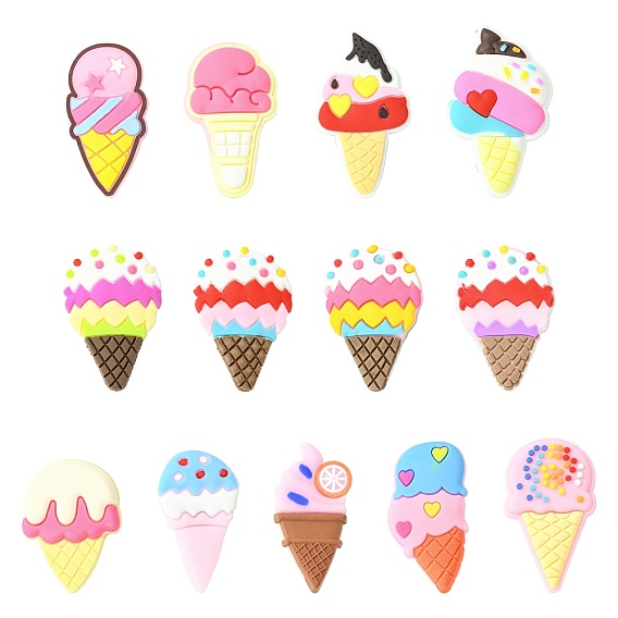 PVC Ice Cream Lapel Pin Backs for Backpack Clothes