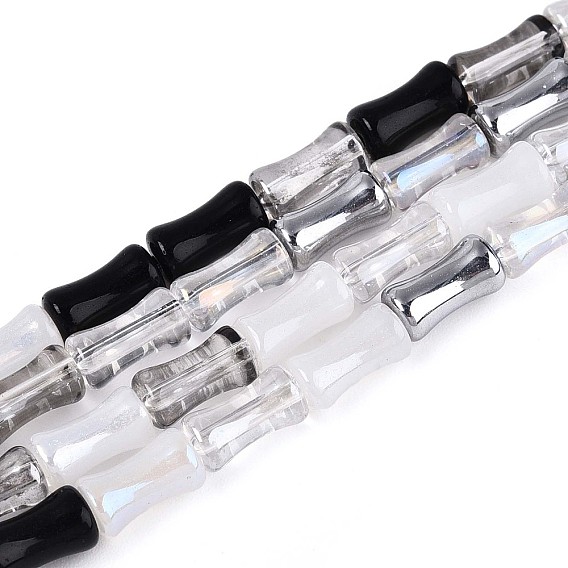 Стеклянные бусины с гальваническим покрытием , бамбук