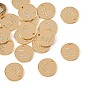 SHEGRACE Brass Pendants, Flat Round with Word Charms, Cadmium Free & Lead Free & Nickel Free, Long-Lasting Plated