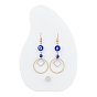 Acrylic Earrings Display Frame, with Iron Holder, Teardrop