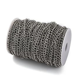 Оксидированные алюминиевые кубинские звенья цепи, с катушкой, несварные