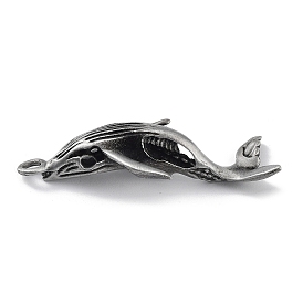 Tibetan Style Alloy Pendant, Frosted, Whale Charm