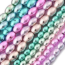 Гальванические нити из синтетических немагнитных гематитовых бусин, овальные