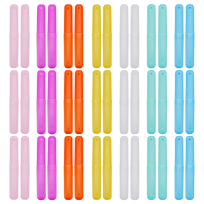 42шт. 7цветной пластиковый футляр для зубной щетки, переносной пылезащитный держатель зубных щеток для внутренних и наружных работ