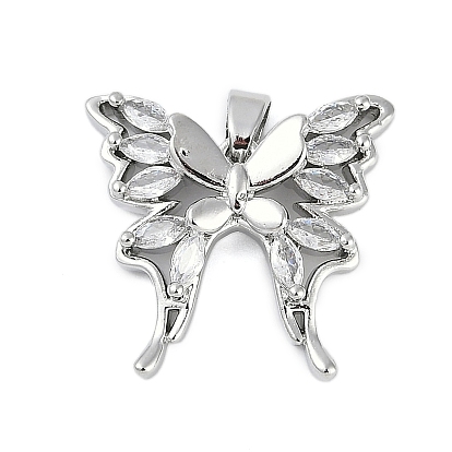 Стойки обшивки латунь кубического циркония подвески, долговечный, без кадмия и без свинца, бабочки прелести, с целью перехода в кольце