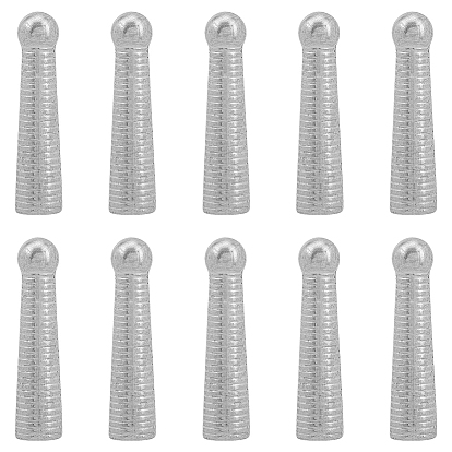 10 Концы шнура из сплава шт., концевые заглушки Bolo, конус