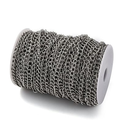 Оксидированные алюминиевые кубинские звенья цепи, с катушкой, несварные