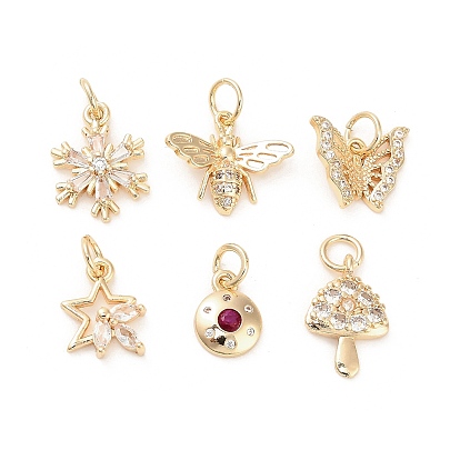 Латунные микро проложить кубического циркония подвески, реальный 14 k позолоченный