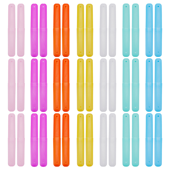 42шт. 7цветной пластиковый футляр для зубной щетки, переносной пылезащитный держатель зубных щеток для внутренних и наружных работ