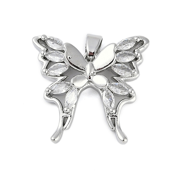 Стойки обшивки латунь кубического циркония подвески, долговечный, без кадмия и без свинца, бабочки прелести, с целью перехода в кольце