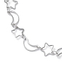 304 Stainless Steel Star & Moon Link Chain Anklets for Men Women