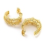 Brass Micro Pave Cubic Zirconia Stud Earrings, Split Earrings, Half Hoop Earrings