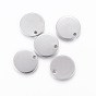 304 Edelstahl Reize, leere tag stempeln, Flachrund