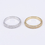 Brass Micro Pave Cubic Zirconia Finger Rings