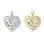 Латунные микро проложить кубического циркония подвески, без кадмия, без никеля и без свинца, сердце