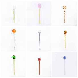 Glass Spoon, High Temperature Resistant Long Mixing Spoon, for Coffee Drink