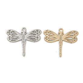 Brass Charms, Long-Lasting Plated, Dragonfly