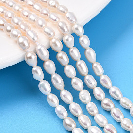 Нити из натурального культивированного пресноводного жемчуга, рис