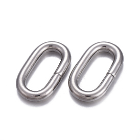 304 Stainless Steel Linking Rings, Quick Link Connectors, Oval