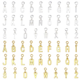 SUNNYCLUE Letter Alloy European Dangle Charms, Large Hole Pendants