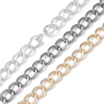 Овальные бордюрные цепи из оксидированного алюминия, фактура змеиной кожи, несварные