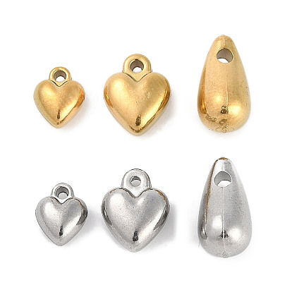 Ионное покрытие (ip) 304 брелоки из нержавеющей стали, подвеска в виде сердца и слезы