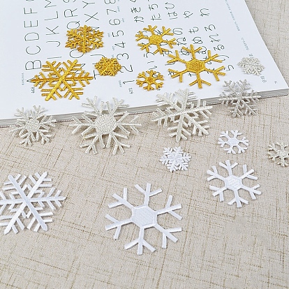 Christmas Snowflake Computerized Embroidery Cloth Self Adhesive Patches, Stick On Patch, Costume Accessories, Appliques
