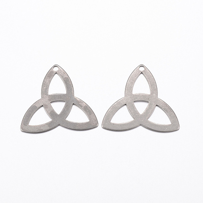 304 Stainless Steel Pendants, Trinity Knot/Triquetra, Irish