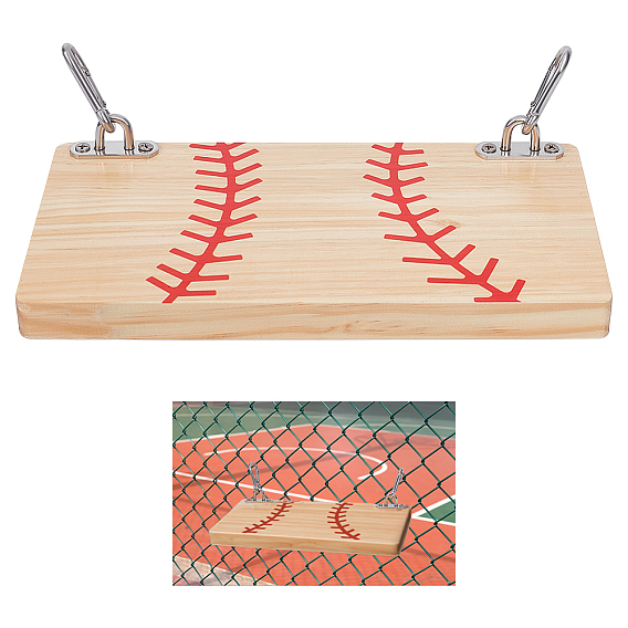 1шт. подвесная деревянная подставка для ног для бейсбольных ограждений, прямоугольные