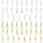 Letter Alloy European Dangle Charms, Large Hole Pendants