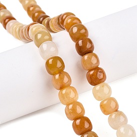 Natural Topaz Jade Beads Strands, Barrel