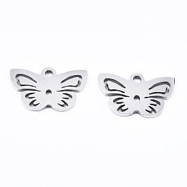 201 Stainless Steel Charms, Laser Cut, Butterfly