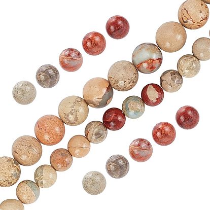 2 нити 2 стили натуральные аква-терра яшма бусины нити, круглые