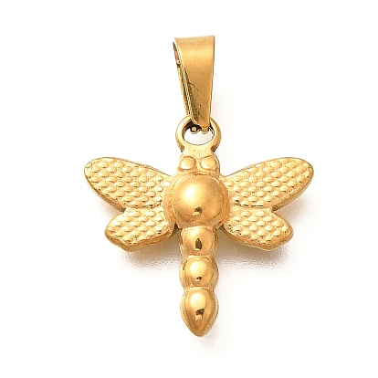 201 подвески из нержавеющей стали, очарование стрекозы, ионное покрытие (ip)