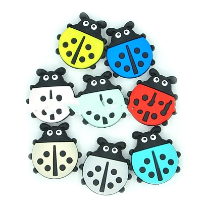 Food Grade Silicone Focal Beads, Ladybird