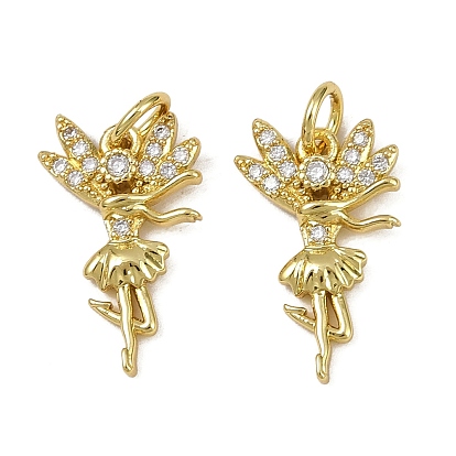 Латунные микро проложить кубического циркония подвески, танцор, долговечный, без кадмия и без свинца, стойки покрытие, с целью перехода в кольце