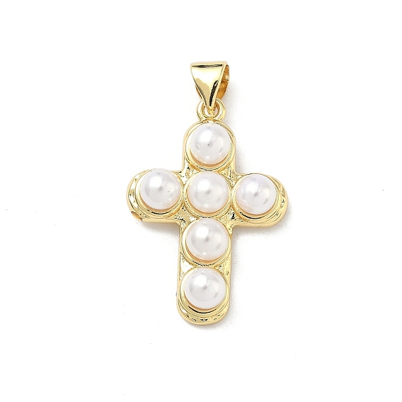 Абс пластмассовые подвески, крест очарование, с латунным