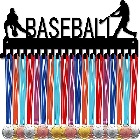 Рамка для железных медалей, 20 крючки для вешалок для медалей, с винтами, чёрные