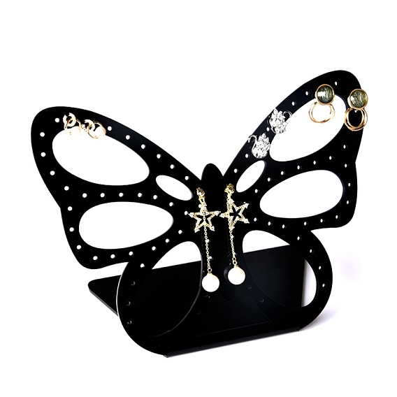 Акриловые серьги выставочные витрины, чёрные