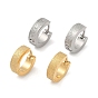 Ионное покрытие (ip) песочная вспышка 304 серьги-кольца из нержавеющей стали для женщин, круглые