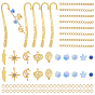 DIY Bookmarks Kits, including Alloy Bookmarks, Alloy & Iron & Resin Pendants, Glass Beads, 304 Stainless Steel Jump Rings, 304 Stainless Steel Curb Chains