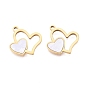 304 нержавеющей стальной эмали подвески, двойные сердечные прелести, ионное покрытие (ip), долговечный, золотые