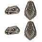 4Pcs Brass Beads, for EDC Knife String Pendant Parachute String Tool, Snake
